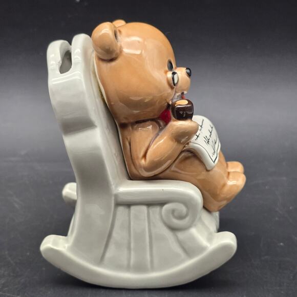 Norcrest Retirement Fund Bear Piggy Bank Vintage Ceramic Male Grandfather - Picture 2 of 6